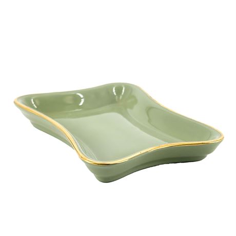 Vintage Lenox Celadon Porcelain Trinket Dish