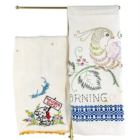 Pair of Vintage Hand Towels
