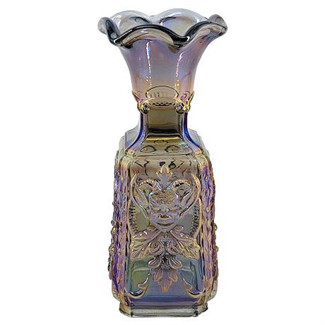 Imperial Glass 'Drama' aka Mephistopheles/Devil Smoke Carnival Glass Vase