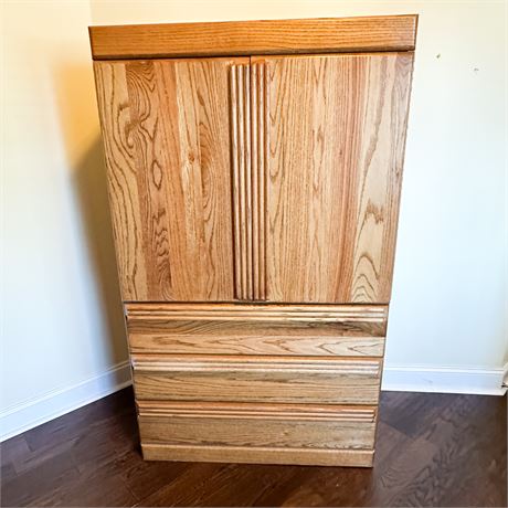 Vintage Oak TV Cabinet