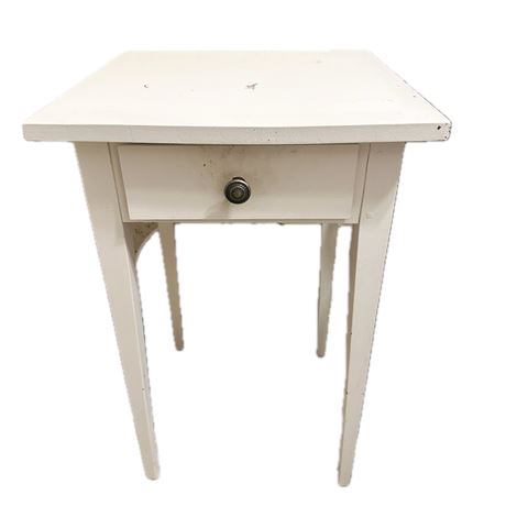 Vintage Painted Single Drawer Side Table