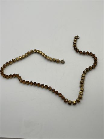 Vintage Amber Crystal choker necklace