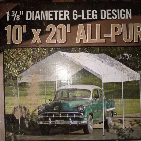 10' x 20' All-Purpose Canopy Tent – 6-Leg Steel Frame Design