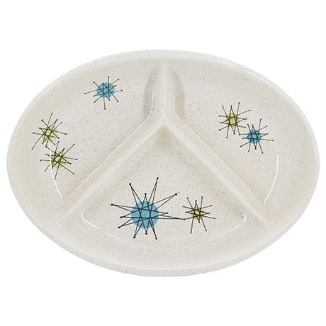 Mid-Century Franciscan Starburst Divided Serving Plate