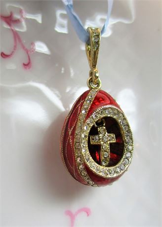 Russian Style Egg Pendant Faberge Inspired