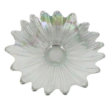1950s Federal Glass Iridescent Carnival Glass Serving Bowl