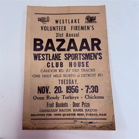 1956 Westlake Sportsmen’s Bazaar Broadside
