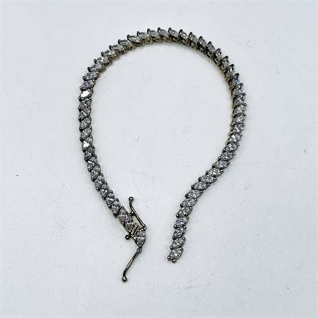 14K Gold Tennis Bracelet with Cubic Zirconia