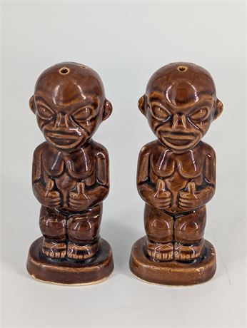 Vintage Kon Tiki Salt and Pepper Shakers Designed by Orane