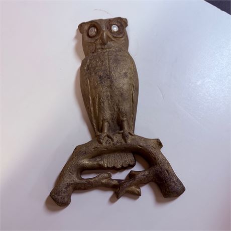 Large Cast Iron Owl
