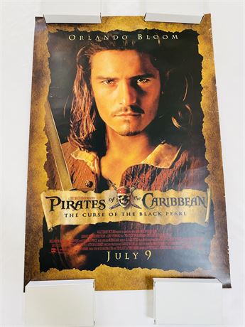 Pirates of the Caribbean 1 Original DS Half Sheet Movie Poster - Rolled