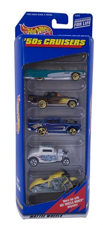 NOS Hot Wheels 1998 Mattel 50s Cruisers Car 5 Pc Die Cast Gift Pack