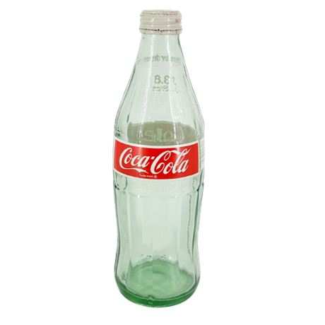 1980's Glass 1 Liter Coca-Cola Bottle with Cap
