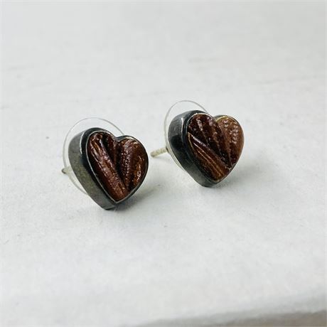 4.4g  Southwest ‘PB’ Signed Sterling Earrings