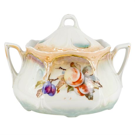Vintage Orla Germany Lidded Lusterware Porcelain Serving Dish