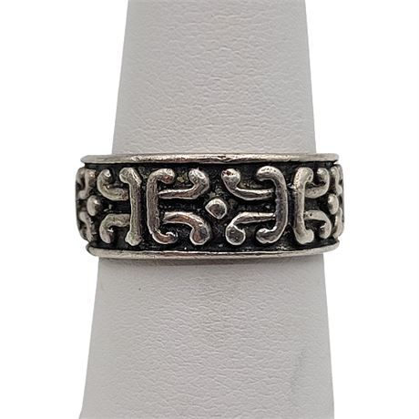 Signed Sterling Silver Band Ring