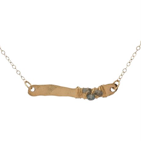 Artisan Made Gold Filled Labradorite Bead Necklace