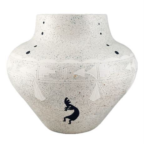 Vintage Native American Pottery with Kokopelli Design