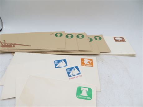 Postage Paid Envelopes Two 15 Cent, Fifteen 13 Cent & One 10 Cent