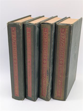 1944 The Comedies and Tragedies of Shakespeare Volume One and Two (4 Books)