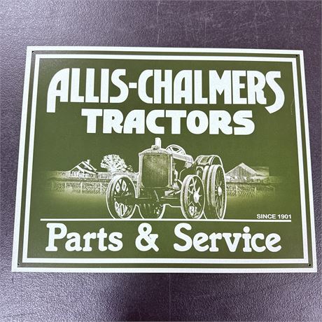 Allis Chalmers 12.5x16” Metal Retro Sign
