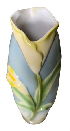 Calla Lily 10 1/2” Vintage Pottery Vase