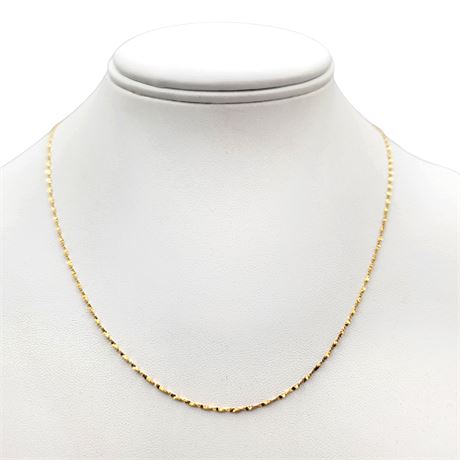 14K Gold Twisted Serpentine Chain Necklace