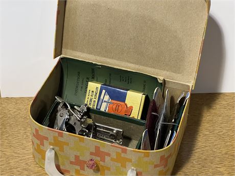 Collectible sewing box filled