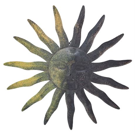 Metal Celestial Sun Wall or Garden Hanging