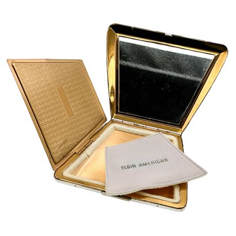 Elgin American Trapezoidal Vintage Powder Compact