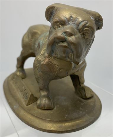 Hefty Brass 5 1/2” Bulldog Sculpture