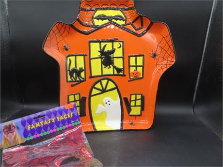 Halloween Serving Platter & Mask