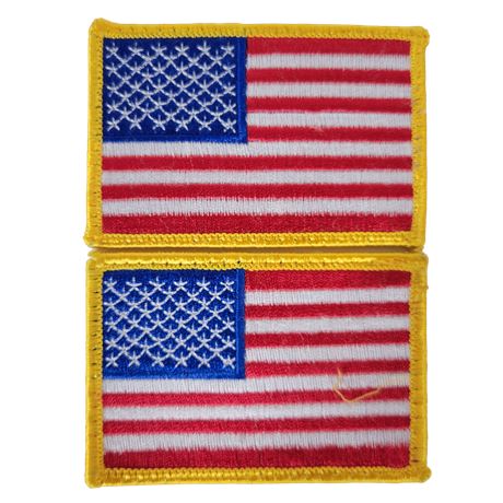 USA Flag Patches - Set of 2