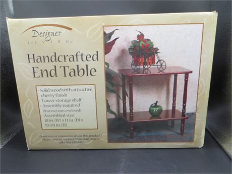 Hand Crafted End Table NIB