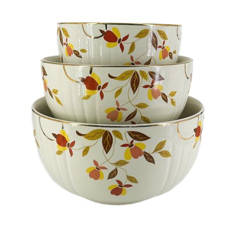 Set of Vintage Hall Stoneware Mixing Bowls