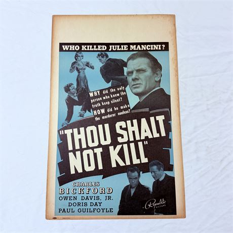 Thou Shall Not Kill Original 14x22” Movie Poster
