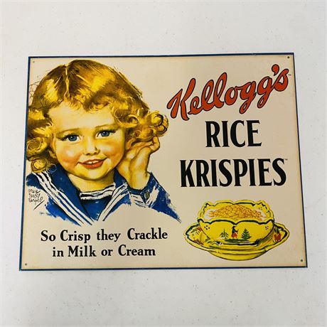 Rice Krispies 12.5x16” Metal Retro Sign