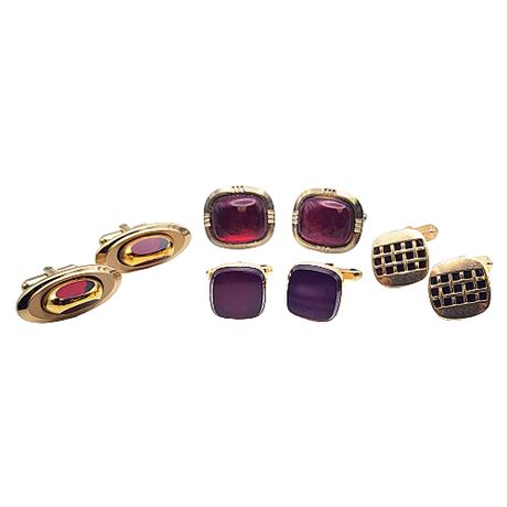 Four Pairs Cufflinks Incl. Hickock, Swank