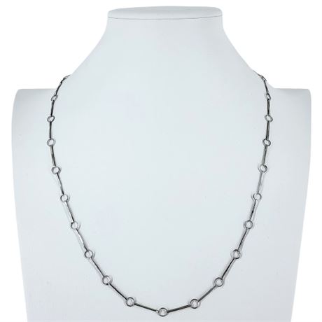 Vintage Native American Made Sterling Silver Necklace