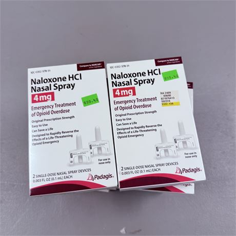 8 New Narcan 4mg Nasal Spray