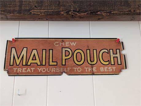 Mail Pouch Chew Cardboard Sign