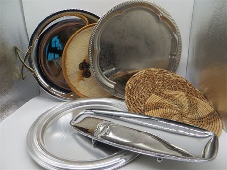 STAINLESS SERVING PLATTERS & HOT PLATES
