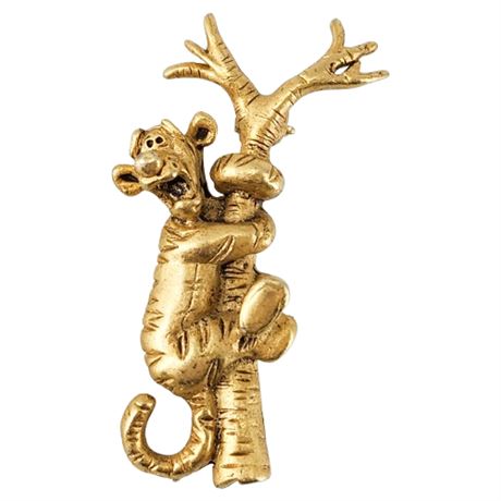 Vintage DISNEY Tigger in a Tree Brooch