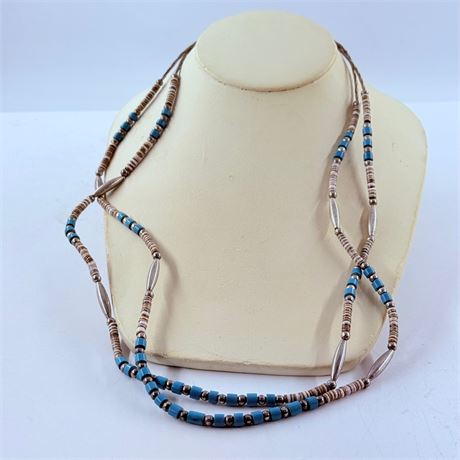 35.3g Navajo Sterling Necklace - 24”