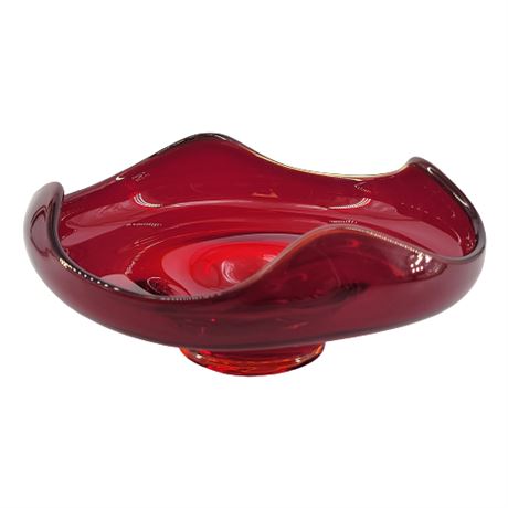 Viking Glass 'Epic Ruby' Four Point Candy Dish