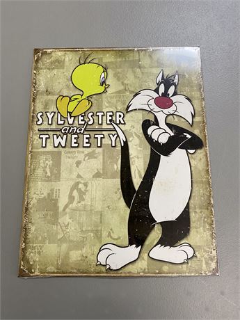 12.5” x 16” Tweety & Sylvester Metal Sign