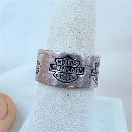 8.9g Mexico Sterling Harley Davidson Ring Size 8