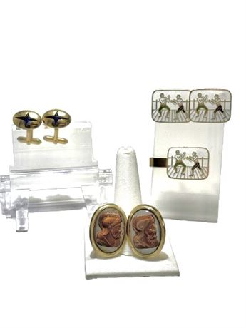 Vtg Men's Cufflink Lot