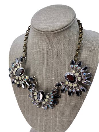 Mystical Created Hematite Egyptian Style Collar Necklace