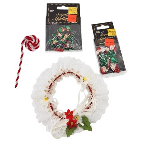 Vintage Crafty Christmas Miscellaneous Lot